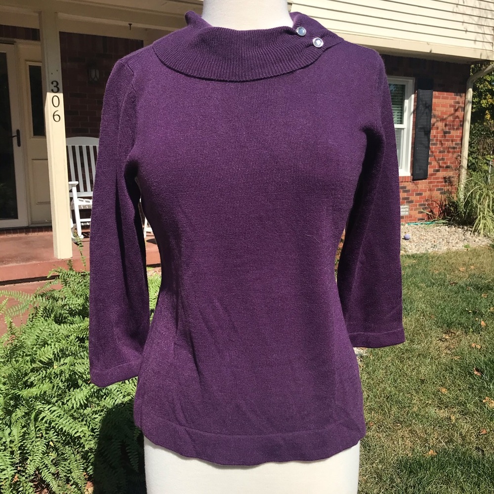 Laura Scott Long Sleeve Plum Sweater (pm)